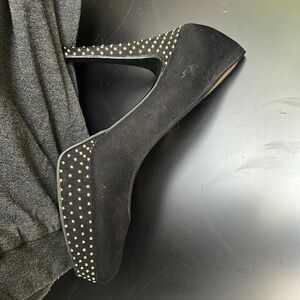 Elegant Black Studded Women's Heels